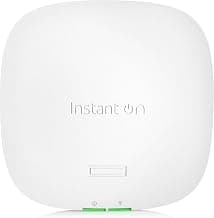 Punto de acceso HPE Networking Instant On AP22 2x2 WiFi 6 Punto de acceso inalámbrico para interiores | Soporte de malla inteligente, seguro y de largo alcance | Fuente de alimentación incluida | Modelo de EE. UU. (R6M49A)