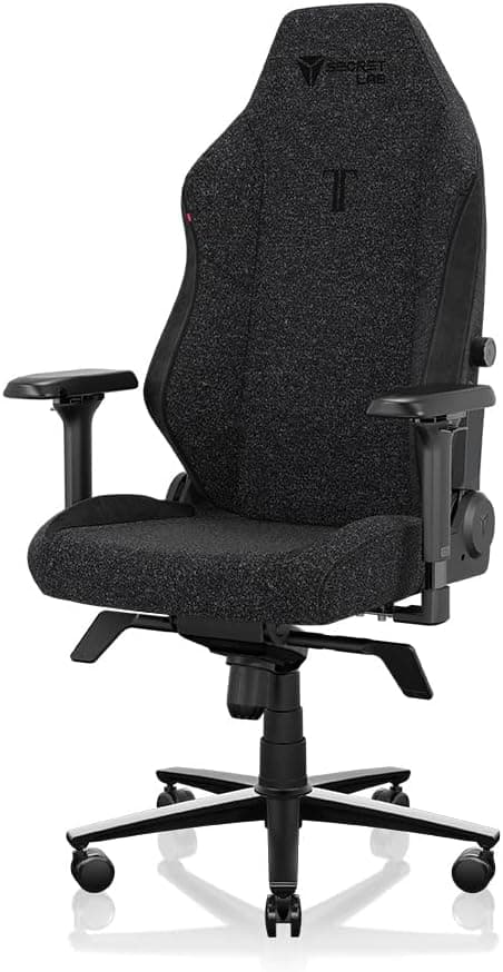Silla para juegos Secretlab Titan Evo Black3 - Pequeña, tela, negra, ergonómica | Soporte lumbar, respaldo alto, reclinable, almohada magnética para la cabeza, estándar (285 lbs), apoyabrazos 4D, altura ajustable, básico