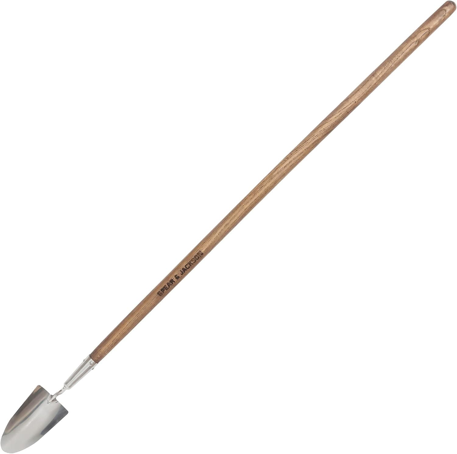 Spear & Jackson Paleta de mango largo de acero inoxidable, herramienta de jardinería duradera con mango ergonómico para excavar sin esfuerzo