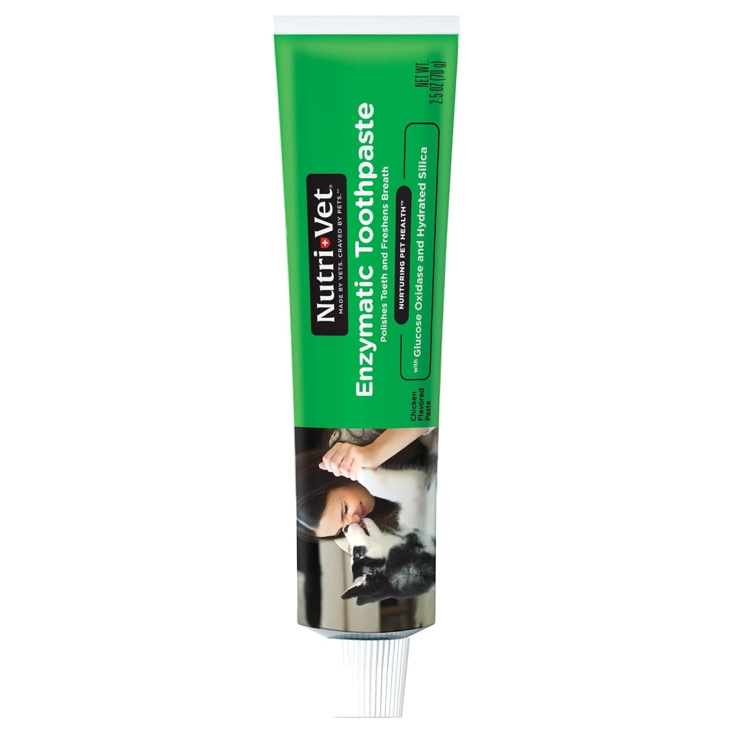 Nutri-Vet Enzymatic Dog Toothpaste, Dog Dental, Chicken Flavor, 2.5oz | Teeth Cleaning for Dogs, Dog Breath Freshener, Plaque Remover, Non Foaming, Made in USA, Oral Care, Tartar Control