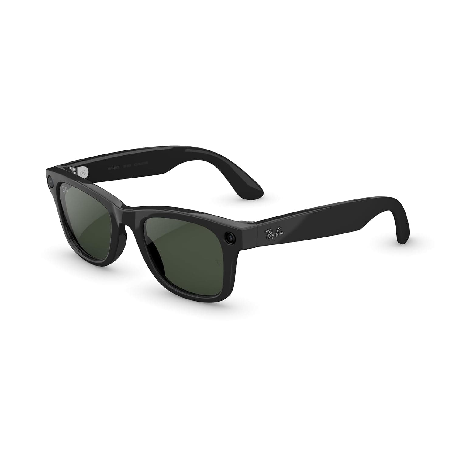 Meta Ray-Ban (Gen 2), Wayfarer grande, negro brillante | Gafas inteligentes con IA para hombres y mujeres — Duración de la batería doble — 3K HD — Cámara de 12 MP, grabación de audio y video — Lentes Transitions® verde grafito — Gafas de sol
