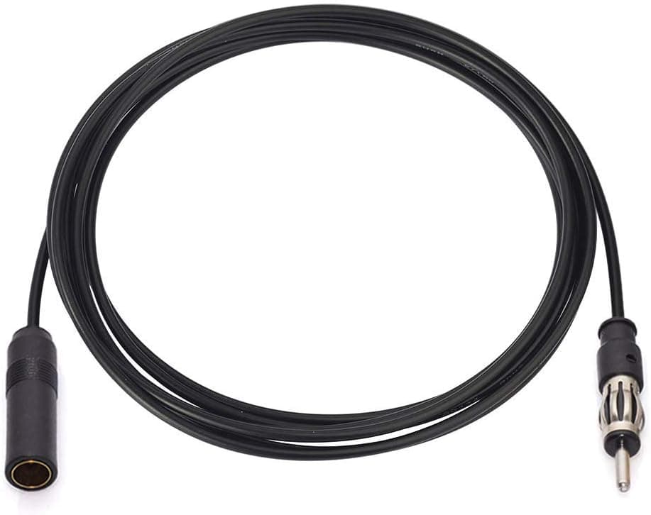 Bingfu Cable de extensión de antena de radio FM AM para coche, cable de 10 pies/3 m, conector DIN, cable coaxial para vehículo, camión, coche, unidad principal estéreo, reproductor receptor de medios CD