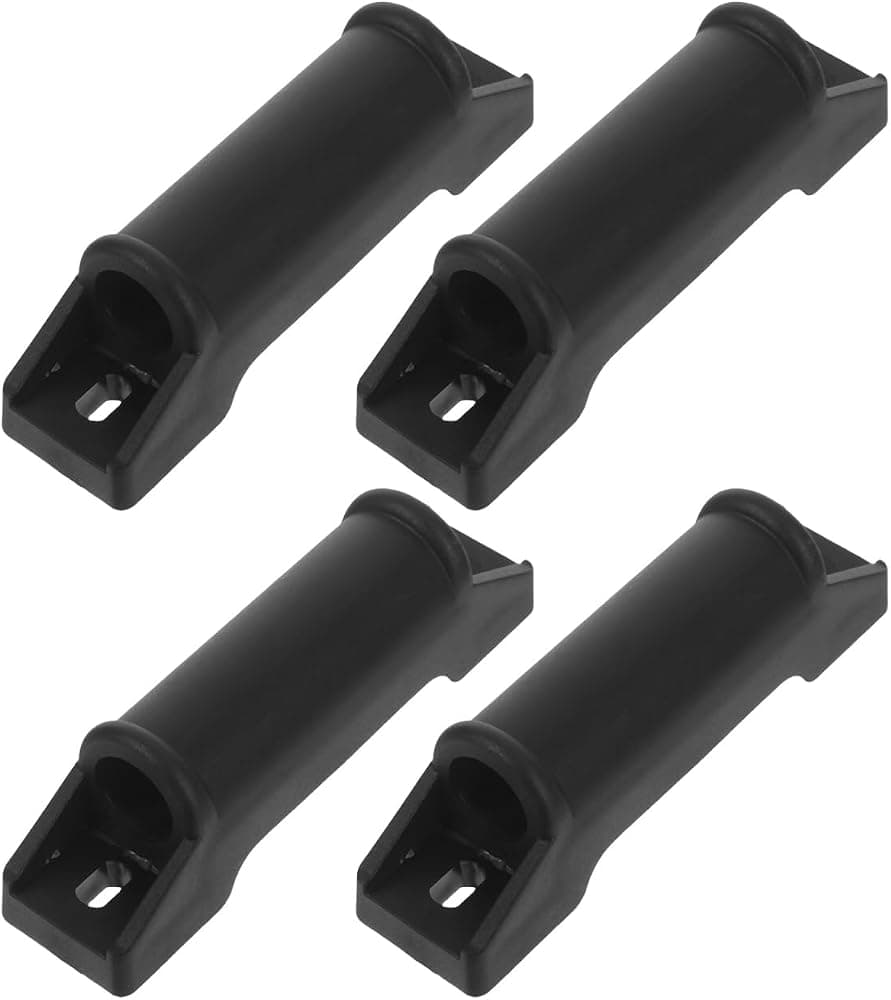 Garneck 4 almohadillas deslizantes para reposapiés de silla de juego: piezas de repuesto para silla de oficina, almohadillas deslizantes para reposapiés reclinables para muebles de sillón, deslizadores de plástico de borde liso, fácil instalación