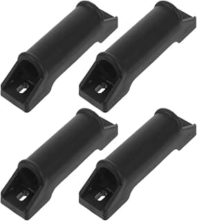 Garneck 4 almohadillas deslizantes para reposapiés de silla de juego: piezas de repuesto para silla de oficina, almohadillas deslizantes para reposapiés reclinables para muebles de sillón, deslizadores de plástico de borde liso, fácil instalación