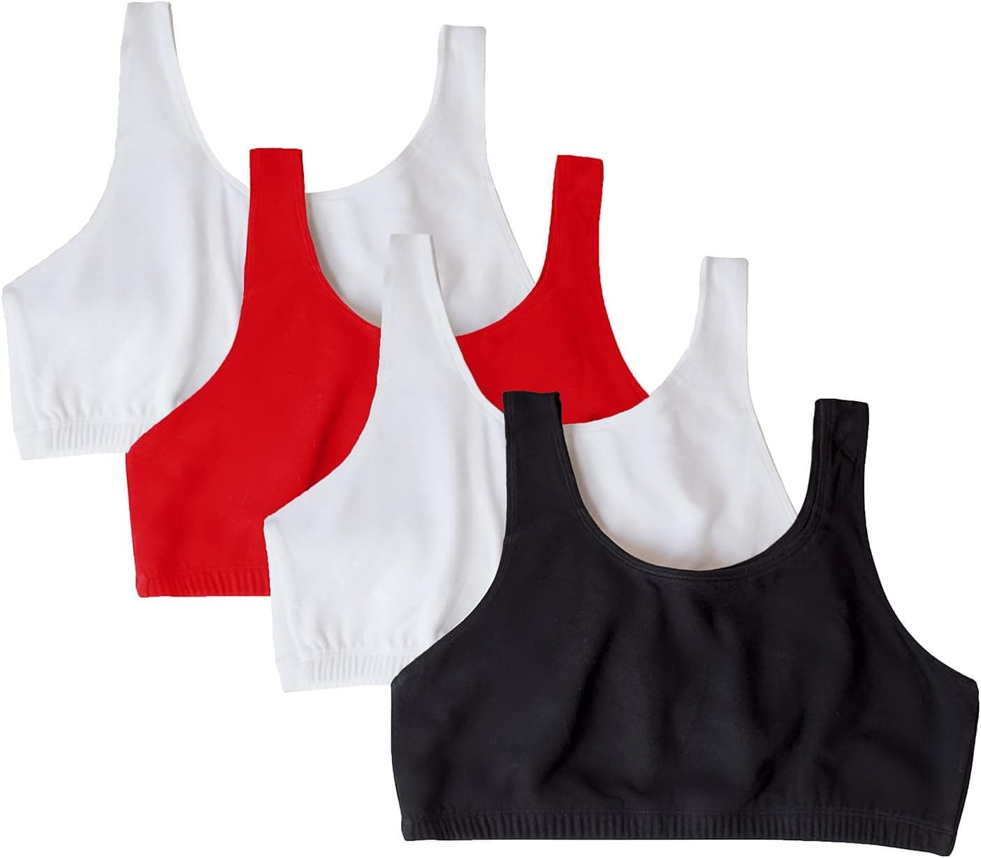 Fruit of the Loom Sujetador deportivo estilo camiseta sin mangas para mujer Colores de moda