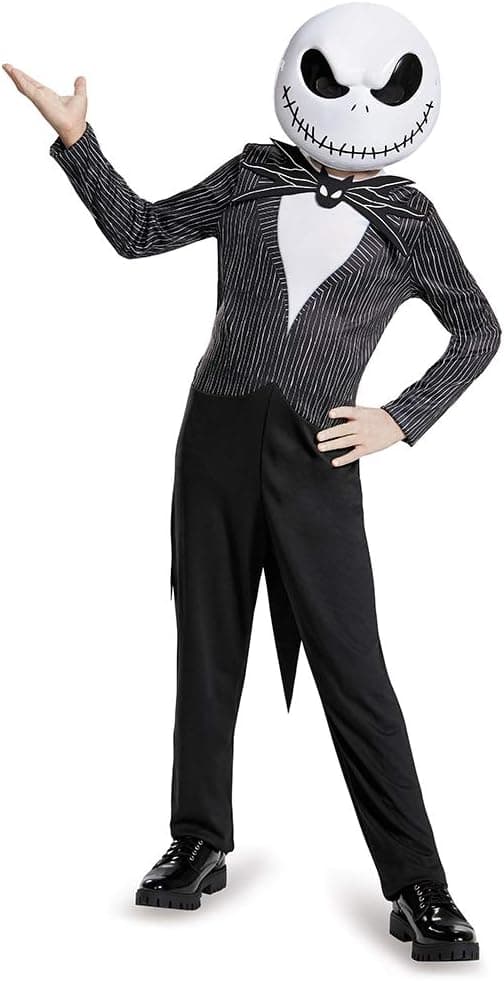 Disguise Nightmare Before Christmas Jack Skellington Costume for Kids, Official Nightmare Before Christmas Costume, Small (4-6)