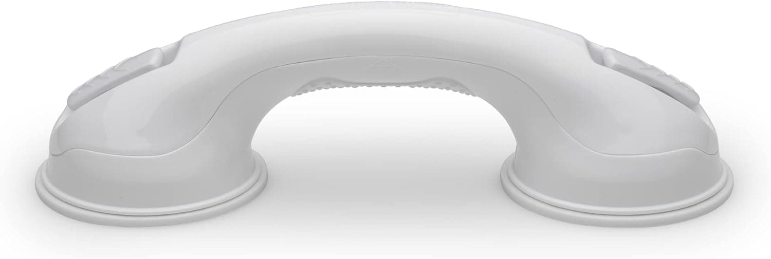 Barras de agarre con ventosa Safe-er-Grip para bañeras y duchas, blancas, 12 pulgadas | Cambiando estilos de vida, manija auxiliar de seguridad para el baño