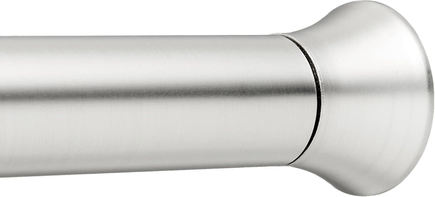 Amazon Basics Barra tensora para cortina de ducha de fácil instalación, longitud ajustable, 42-73 pulgadas, níquel