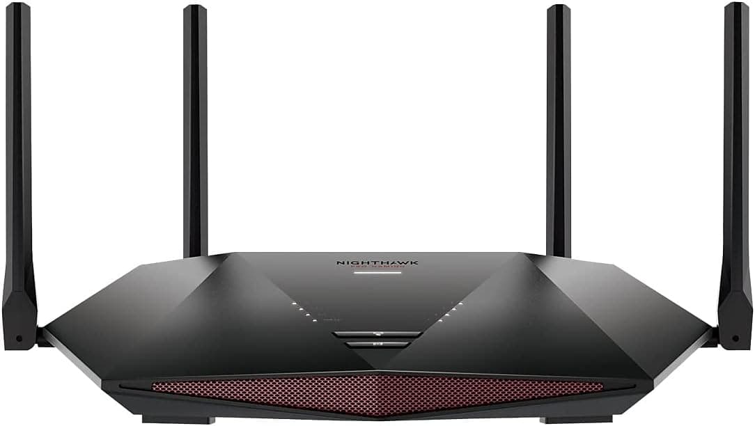 NETGEAR Nighthawk Pro Gaming 6-Stream WiFi 6 Router (XR1000) - Funciones de seguridad, velocidad inalámbrica AX5400 (hasta 5,4 Gbps), DumaOS 3.0 optimiza las conexiones del servidor sin demoras, 4 puertos Ethernet 1G