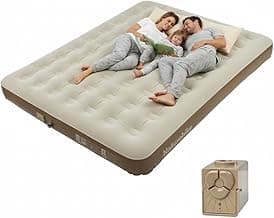 Naturehike California King Size Colchón de aire con bomba recargable Builtin | 992 lbs Soporte máximo 9.84" Colchones inflables gruesos, colchón inflable Cama de aire para el hogar, camping, huéspedes, viajes