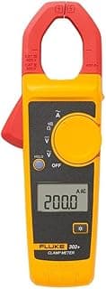 Fluke 302+ Digital Clamp Meter, 30mm Jaw, Measures AC Current to 400A, Measures AC/DC Voltage to 600V, Includes 2 Year Warranty
