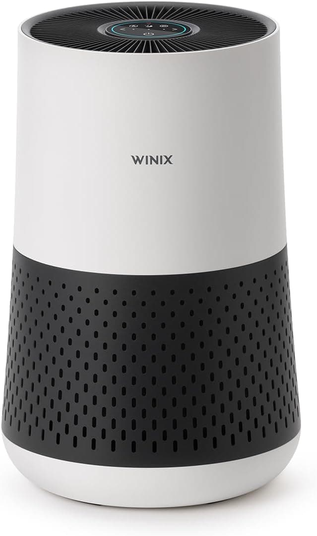 Purificador de aire WINIX A231 para dormitorio de hasta 1110 pies² en 1 hora con monitor de calidad del aire, HEPA verdadero, filtro de carbón y modo automático, captura alergias a mascotas, humo y polvo