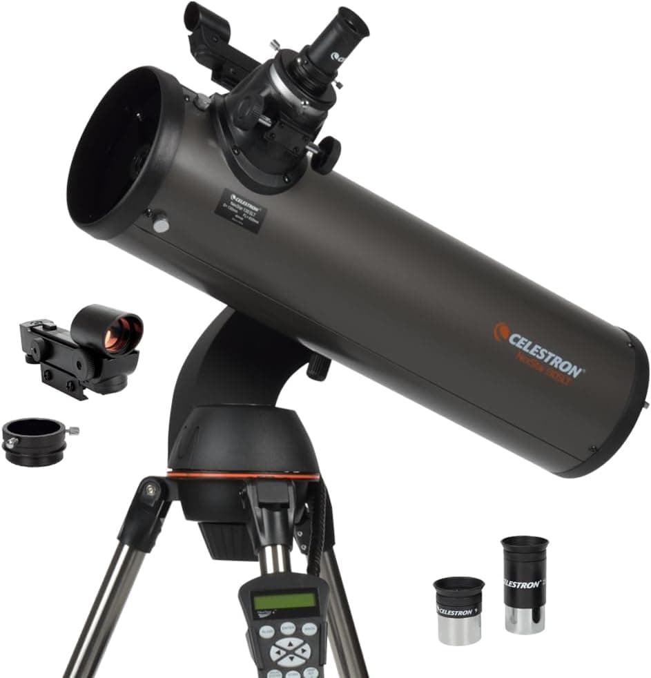 Telescopio reflector newtoniano Celestron NexStar 130SLT - GoTo computarizado | Espejo primario parabólico para excelentes vistas del cielo profundo de nebulosas, galaxias y cúmulos de estrellas, tecnología SkyAlign fácil de usar
