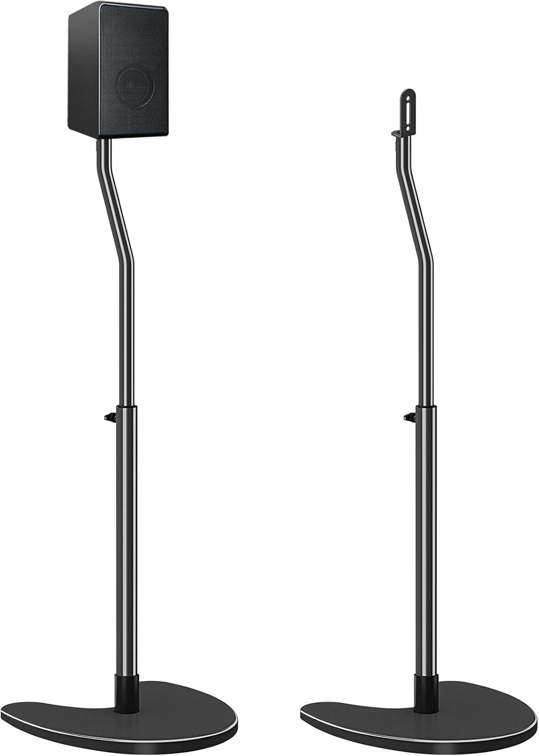 Par de soportes para altavoces Mounting Dream, altura máxima ajustable de 39 pulgadas, base resistente, capacidad de 11 libras cada uno, juego de 2 soportes de piso universales