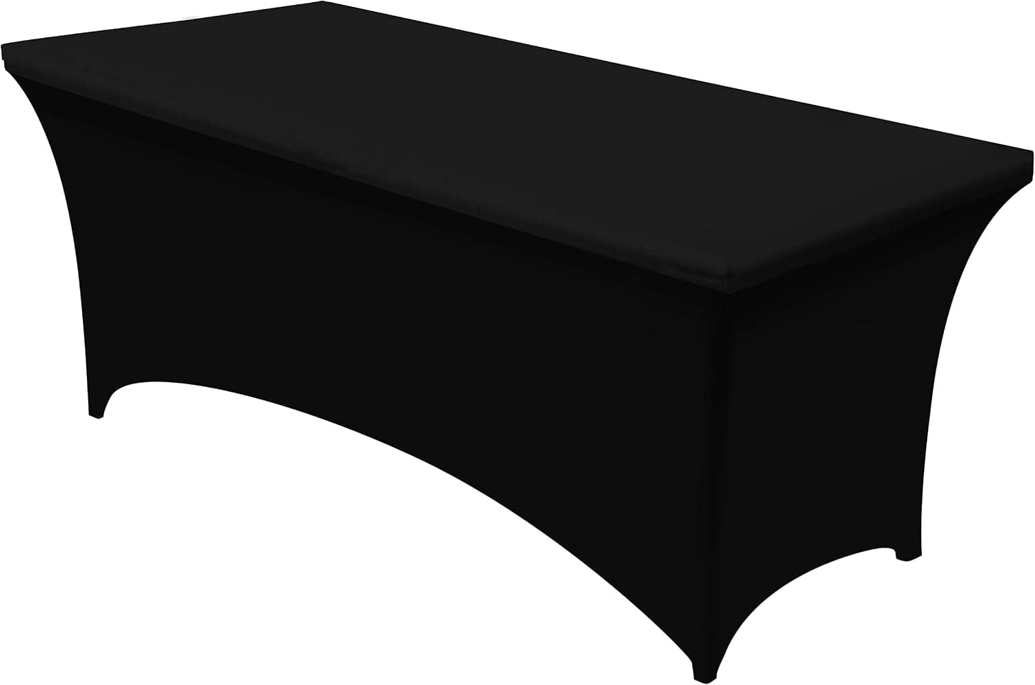 Utopia Kitchen Mantel de licra, 1 paquete [8 pies, 96 pulgadas de largo x 30 pulgadas de ancho x 30 pulgadas de alto, negro] | Cubierta rectangular elástica para mesa de patio, ajustada, ajustada, lavable y resistente a las arrugas, para eventos, bodas, banquetes y fiestas