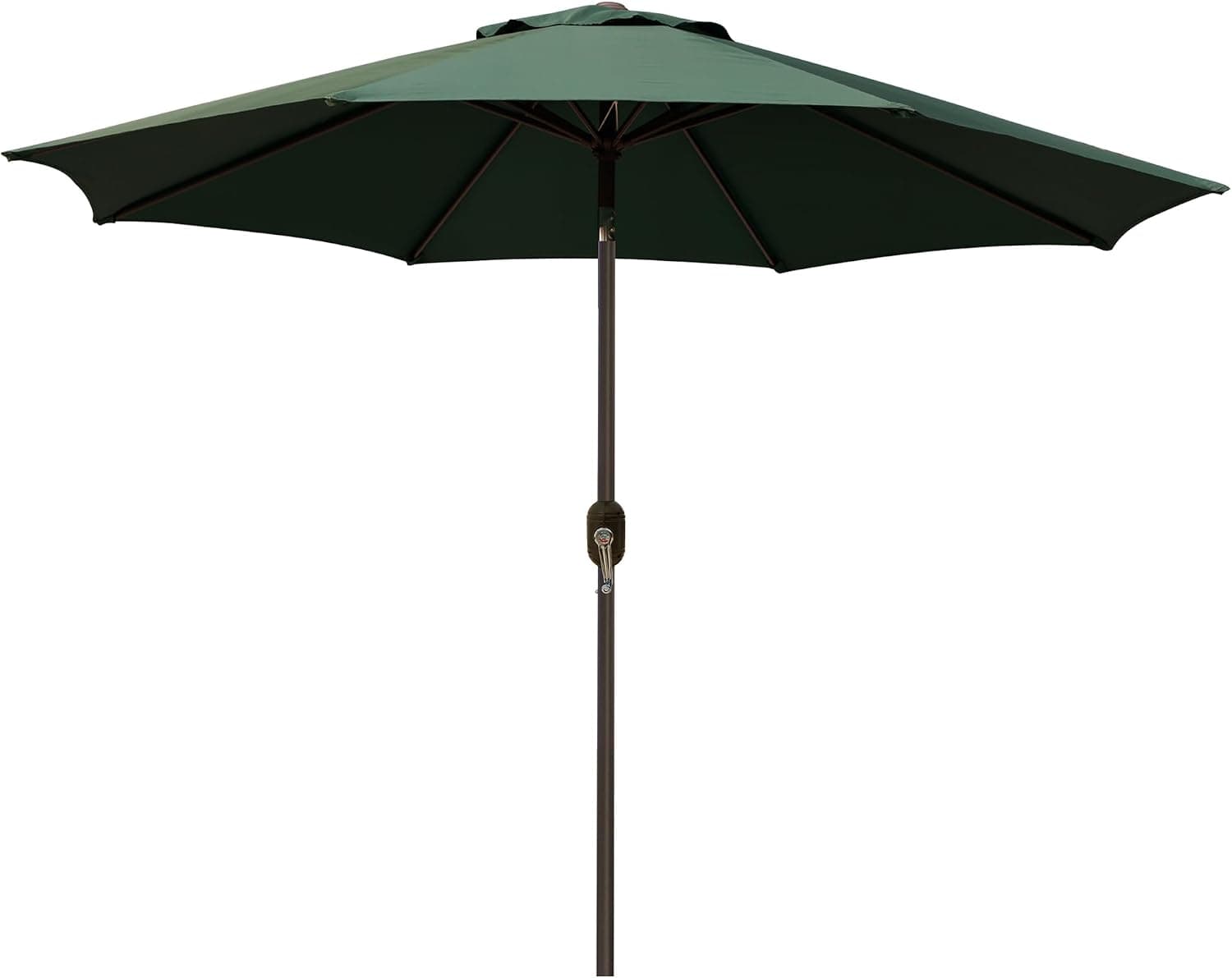Sombrilla de patio al aire libre de 9', sombrilla de mesa al aire libre, sombrilla de jardín, sombrilla de mercado con 8 varillas resistentes, botón de inclinación y manivela