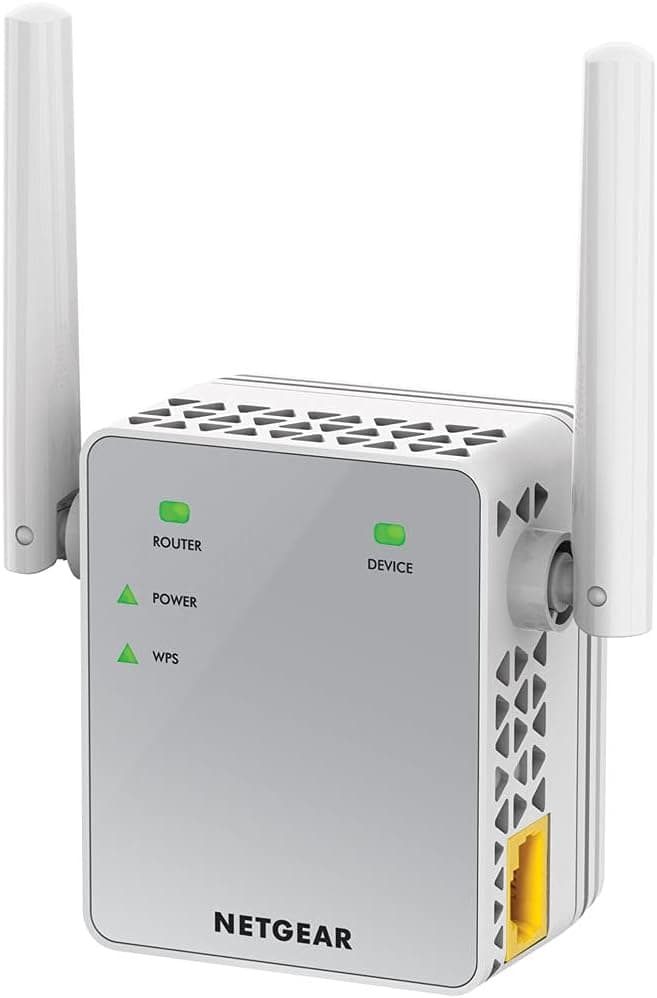 NETGEAR EX3700-100UKS AC750 Extensor de rango WiFi 802.11n/ac Antenas externas con enchufe de pared de 1 puerto