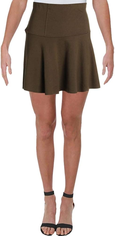 Free People Minifalda Acampanada Con Volantes Highlands Verde L
