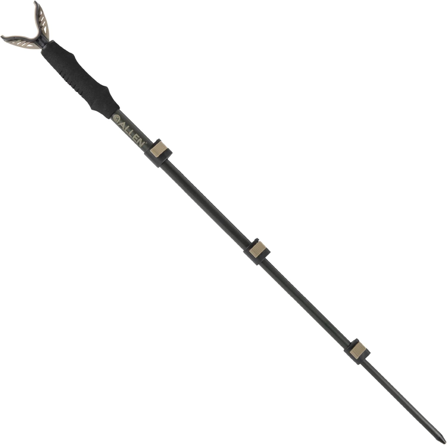 Allen Company Monopod Shooting Stick y soporte para pistola - Altura ajustable - Soporte extraíble - Agarre acolchado - Aluminio - Soporte para tiro de rifle, soporte para cámara - Accesorios para armas, equipo de caza