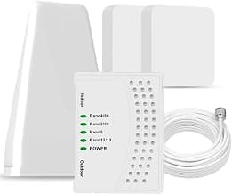 Amplificador de teléfono celular para el hogar y varias habitaciones, hasta 7000 pies cuadrados. Ft, amplificador de celda para área rural con 2 antenas interiores, aumenta 5G 4G LTE para todos los operadores de EE. UU., amplificador de señal de teléfono celular aprobado por la FCC (verde)