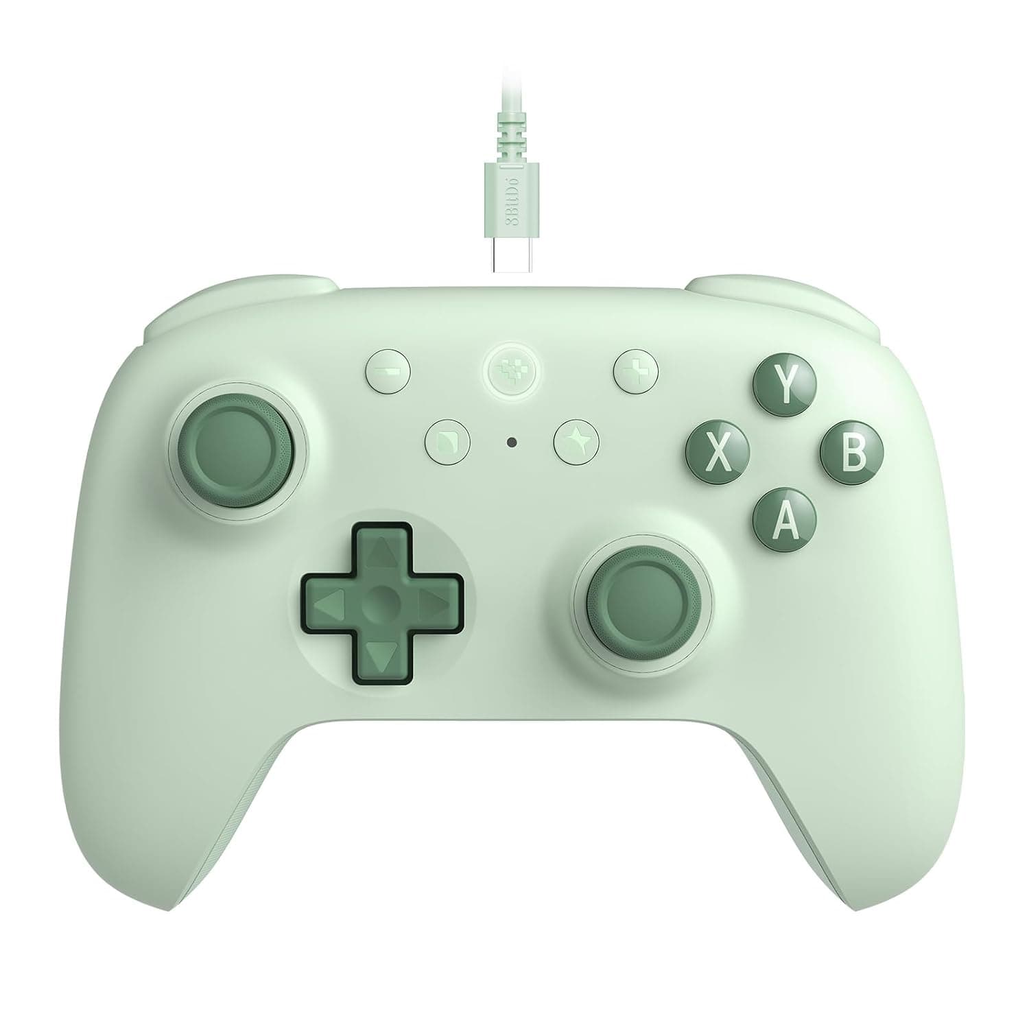 Controlador con cable 8BitDo Ultimate 2C para PC con Windows y Android, con tasa de sondeo de 1000 Hz, joysticks de efecto Hall y disparadores Hall, y parachoques L4/R4 reasignables (verde)