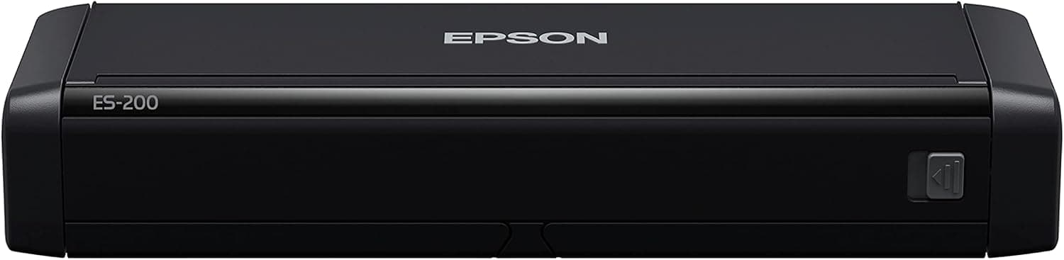 Epson Workforce ES-200 Escáner de documentos portátil en color con ADF para PC y Mac, alimentación por hojas, escaneo dúplex, negro