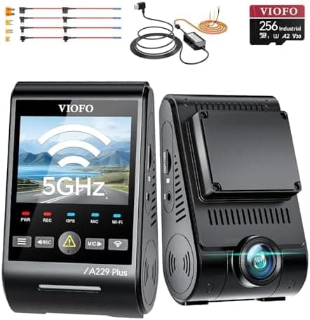 【Paquete: VIOFO A229 Plus 2CH+HK4 +8PCS Tarjeta SD completa de +256 GB】 | Cámara de seguridad VIOFO A229 Plus con dos sensores STARVIS 2, HDR de 2 canales, cámara de seguridad delantera y trasera 1440P +1440P con control de voz para automóvil