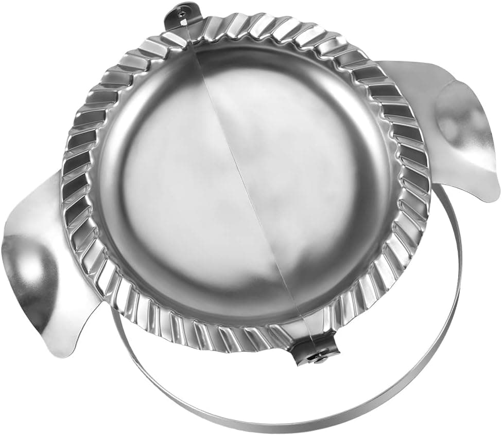 Máquina para hacer empanadas extragrande, sello de 7 pulgadas con círculo cortador de masa, prensa de acero inoxidable, herramientas de pastelería, máquina para hacer pasteles de bolsillo
