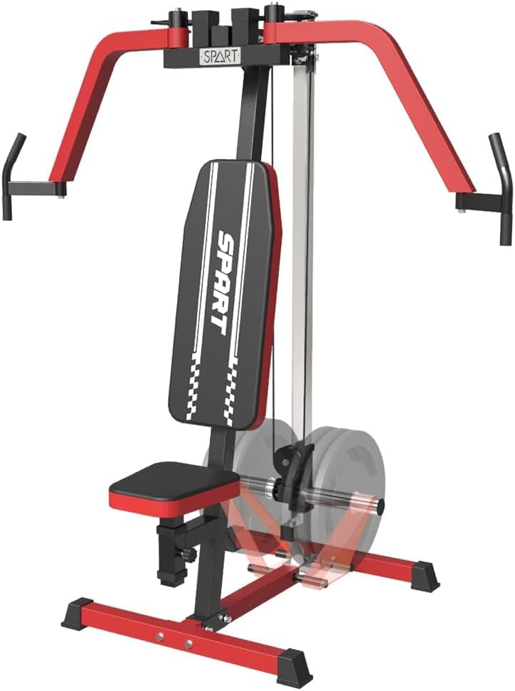 SPART Máquina ajustable PEC Fly y Delt inverso, máquina especial giratoria cargada con placa de 600 libras para parte superior del cuerpo con clavijas curvadas para entrenamiento de pecho, espalda y hombros para gimnasio en casa