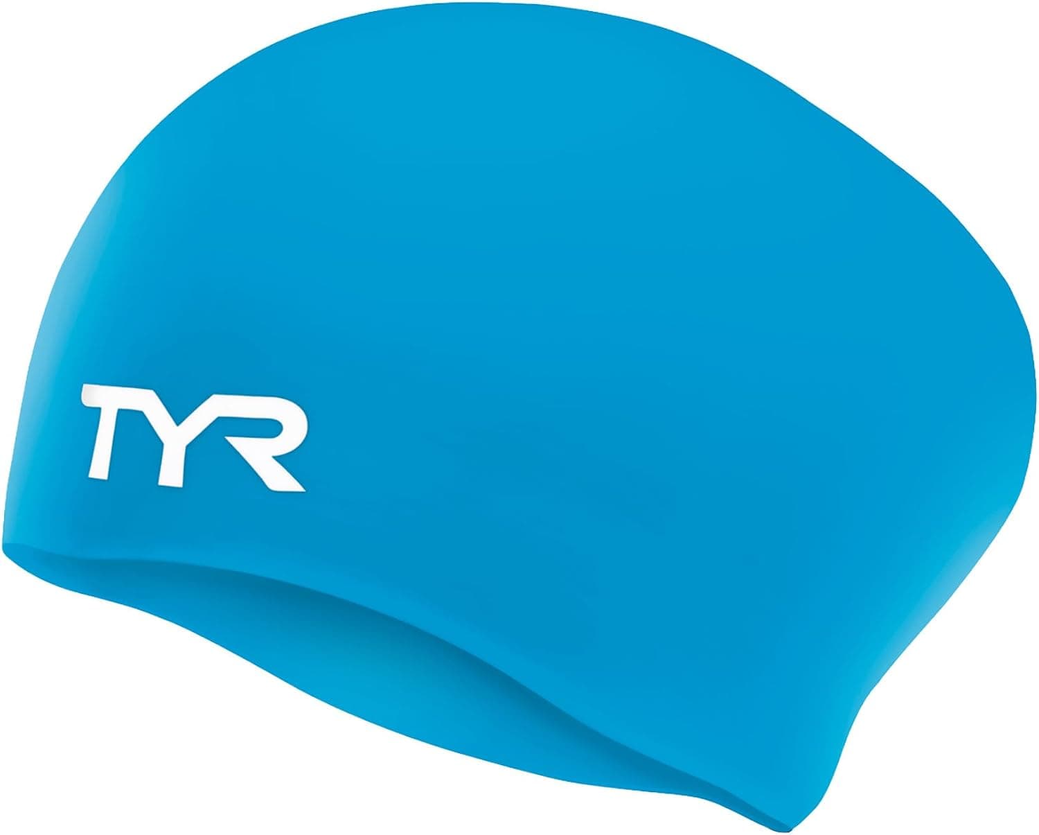 TYR Gorro de natación de pelo largo para adultos - Gorro deportivo de silicona sin arrugas | Alojamiento de pelo largo | Construcción 100% silicona | Ajuste hidrodinámico sin arrugas | Bordes cortados de contorno