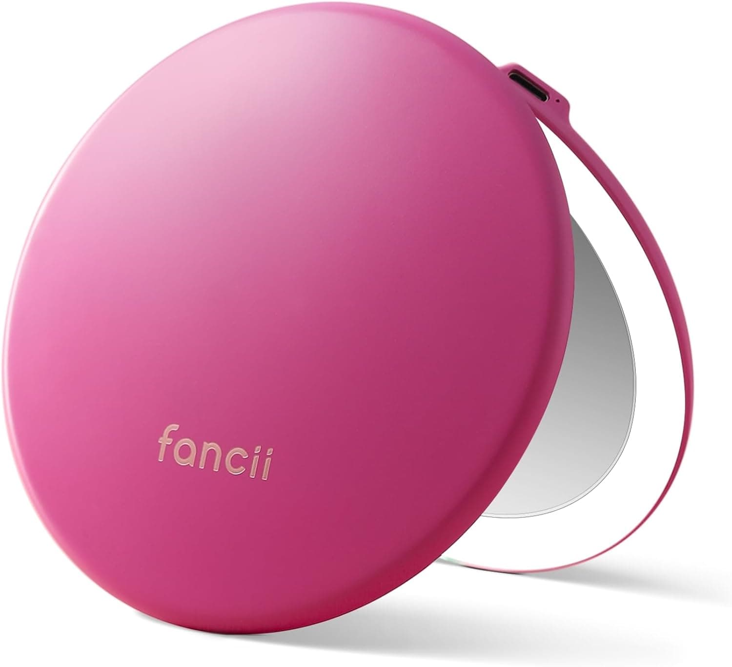 Fancii Taylor Espejo de viaje compacto con luz, recargable, aumento de 10x /1x, 3 configuraciones de luz LED, lo mejor para maquillaje, retoques sobre la marcha, (Magnolia Burst)