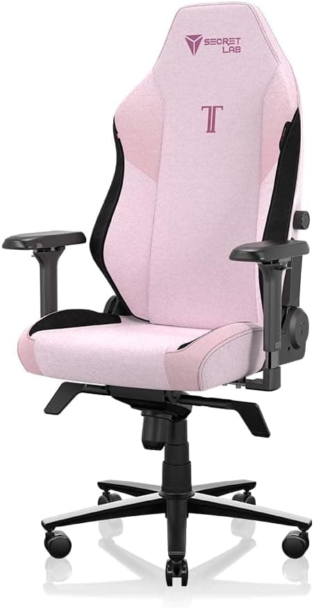 Secretlab Titan Evo Plush Pink Gaming Chair - Small, Fabric, Pink | Ergonomic, Lumbar Support, High Back, Reclining, Magnetic Head Pillow, Standard (285 lbs), 4D Armrests, Height Adjustable