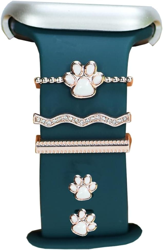 dijes de correa de reloj para Apple Watch 49 mm, 45 mm, 44 mm, 42 mm, 41 mm, 40 mm, 38 mm, accesorios para tachuelas de pulsera de reloj, anillos decorativos de metal para SmartWatch para iWatch series 8 Ultra 7 6 5 4 3 se, para Samsung Galaxy watch 5/Pro/4, (sin banda)