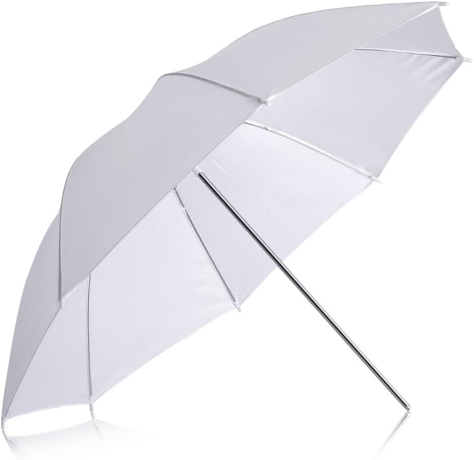 Neewer® Paraguas Reflector Translúcido Blanco Profesional de 33"/84cm para Flash de Luz de Estudio de Fotografía