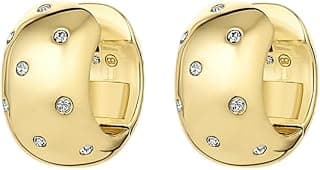 Noel Shimmer Huggies - 18k Gold Plated for Women