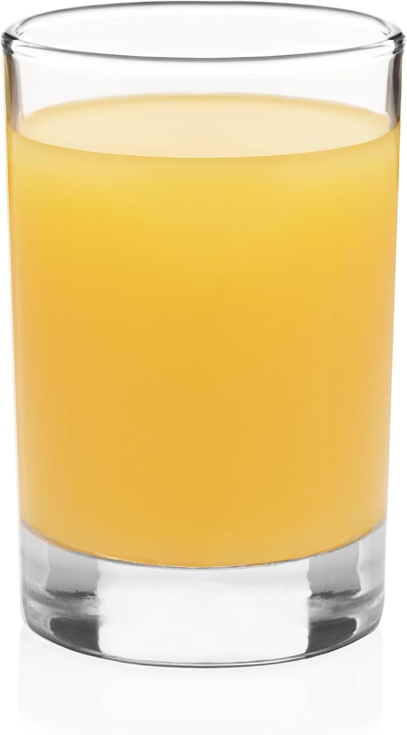 Libbey Vasos para jugo de frutas de 5.5 onzas, vasos con base ponderada, juego de 8 | Diseño de base ponderada para jugos, bebidas de desayuno, agua y bebidas frías de uso diario.