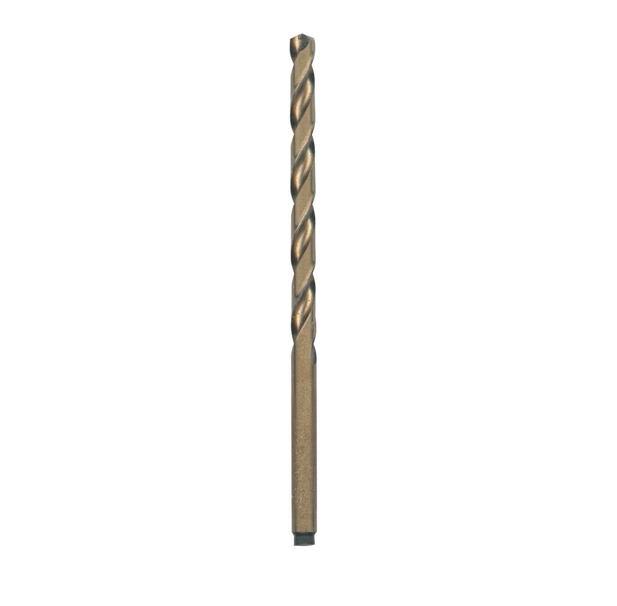 BOSCH CO2138 Broca de metal de cobalto de 1 pieza de 11/64 pulg. x 3-1/4 pulg. para aplicaciones de perforación en metal de calibre liviano, acero con alto contenido de carbono, aluminio y acero aliado, hierro fundido, acero inoxidable y titanio