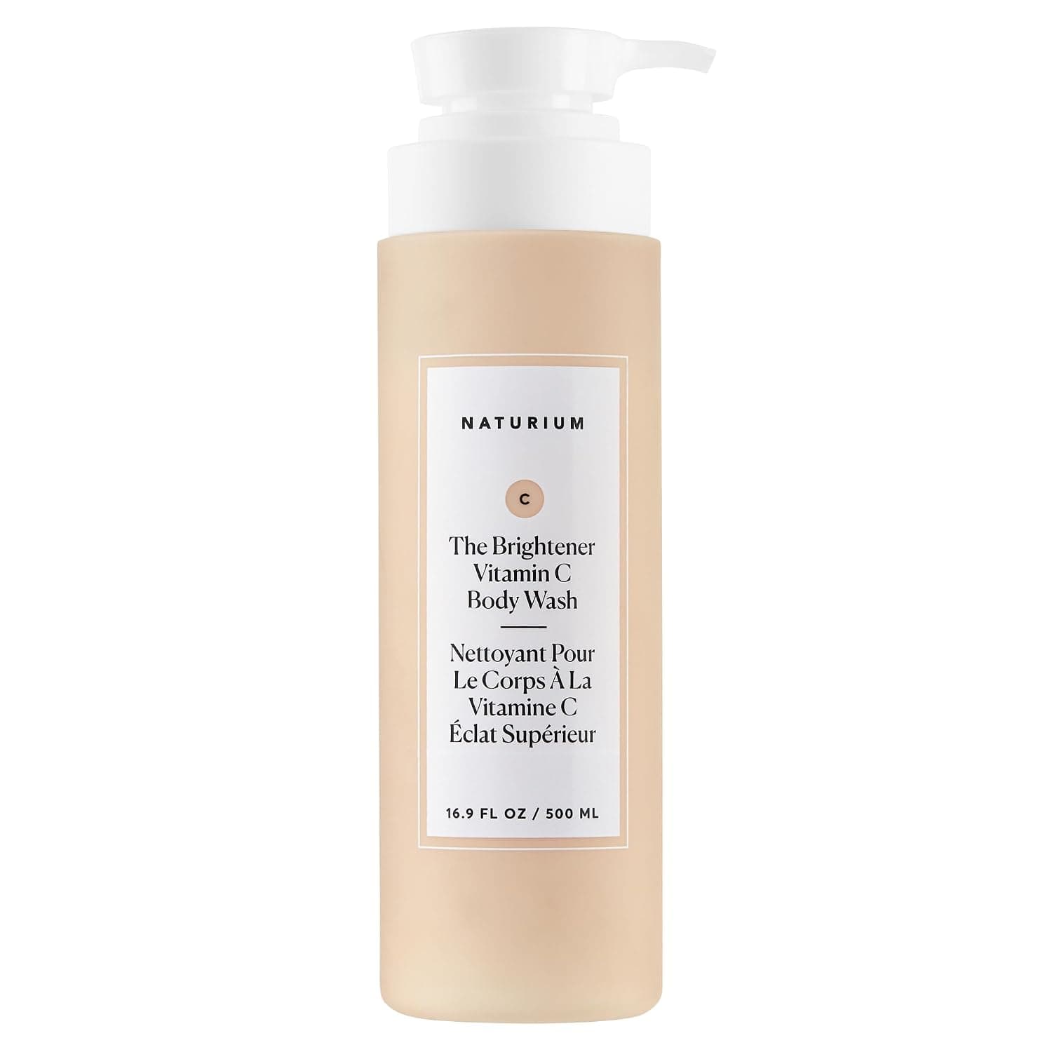 Naturium The Brightener Vitamin C Body Wash, Gentle Cleanser for Smoother-Looking Skin, Removes Dirt, Oil & Other Impurities, 16.9 oz