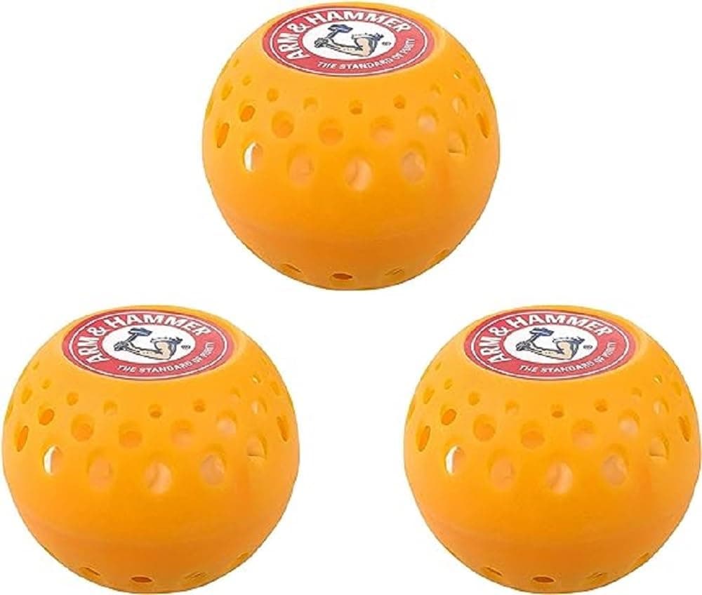 Arm & Hammer OdorBusterz® Bolas eliminadoras de olores, Clean Burst, 3 unidades – Control de olores de bicarbonato de sodio para armarios, cajones, cestas y espacios pequeños