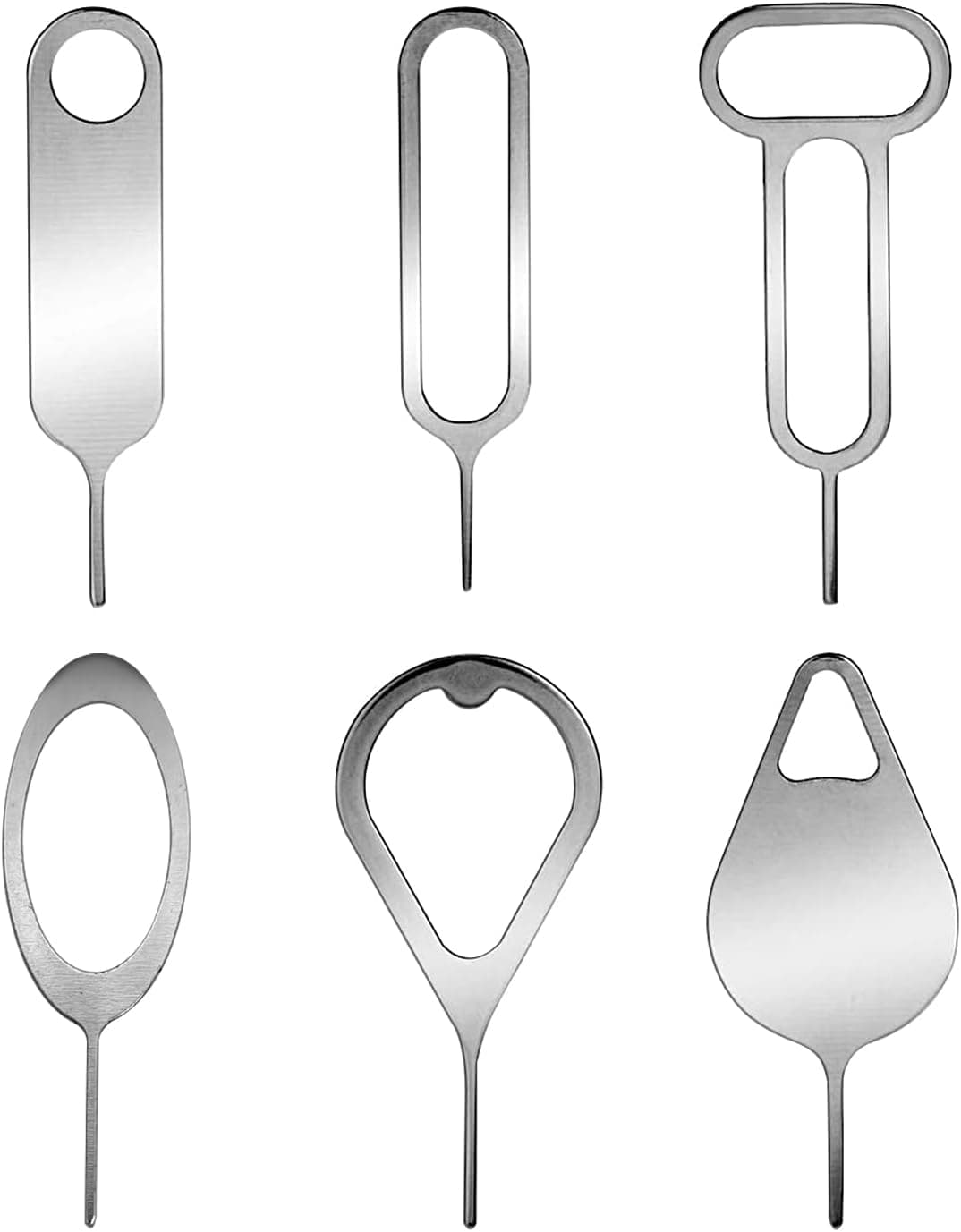 Medsuo 6 piezas herramienta de extracción de tarjeta SIM bandeja de tarjeta pines de expulsión abridor de agujas extractor de agujas eyectoras para teléfonos inteligentes Samsung Galaxy LG Huawei Google HTC iPhone iPods iPad tabletas