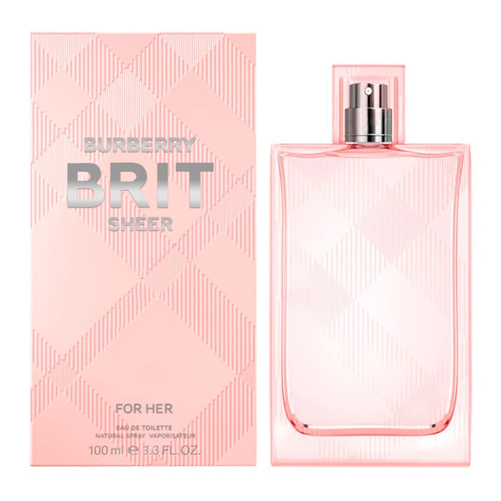 Burberry Brit Sheer Eau de Toilette – Perfume floral para mujer – Con notas de almizcle, uva negra, peonía rosa y almizcle blanco – Fragancia de larga duración