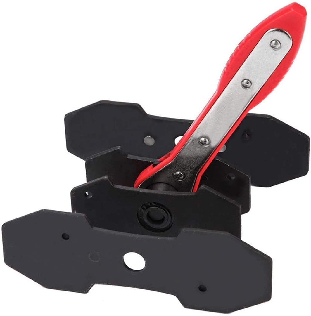 JOJOY LUX Herramientas de prensa de pinza de freno, llave expansora de trinquete oscilante automotriz de 360 ​​grados, herramienta esparcidora de pastillas de freno con 2 placas grandes adicionales para pinza de freno de disco de pistón individual doble cuádruple