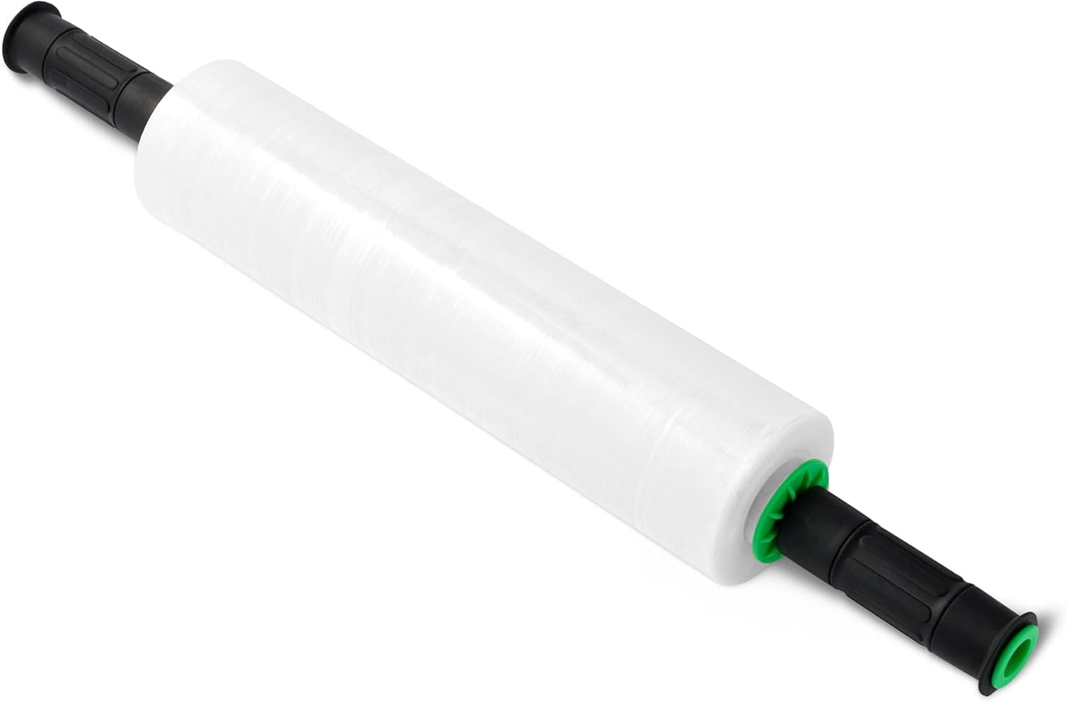 Amazon Basics Strong Transparent Stretch Wrap Film Roll for Moving, Shipping and Storing, Furniture Wrapping, 15" x 1000 ft, Two Ergonomic Handles, Clear, 1 Roll