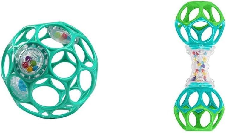 Juego de sonajero y pelota para bebé Oball Shaker, para recién nacidos y mayores