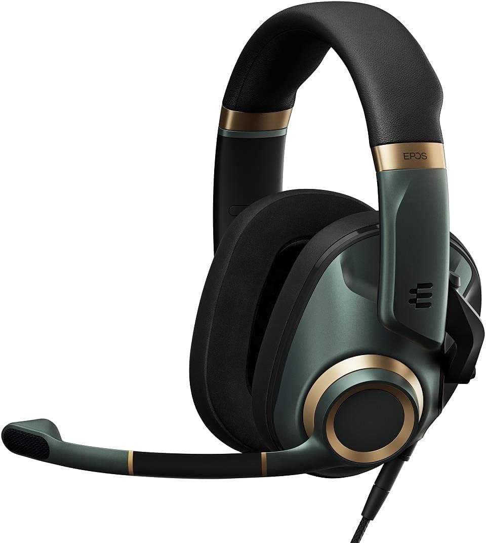 EPOS H6Pro - Auriculares acústicos cerrados para juegos con micrófono - Over-Ear - Levantar para silenciar - Auriculares Xbox/PS4/PS5/PC - Accesorios para juegos (Verde)