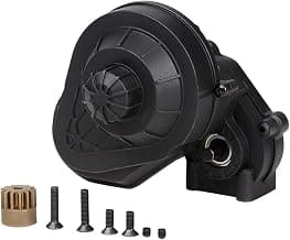 INJORA Transmisión de caja de cambios completa negra para 1/10 Axial SCX10 II 90046