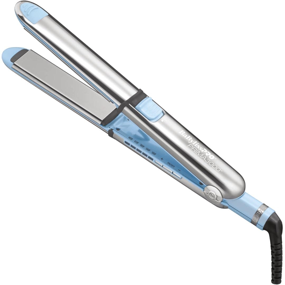 BaBylissPRO Nano Titanium Prima Ionic Plancha de pelo – Plancha profesional y rizador en uno para estilistas, herramienta de peinado profesional