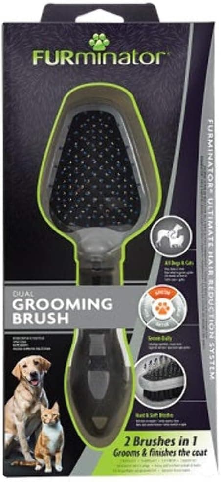 FURminator Cepillo de Aseo Doble para Perros y Gatos | Cepillo de aseo doble | Para perros y gatos | Elimina nudos, pelo muerto y suciedad