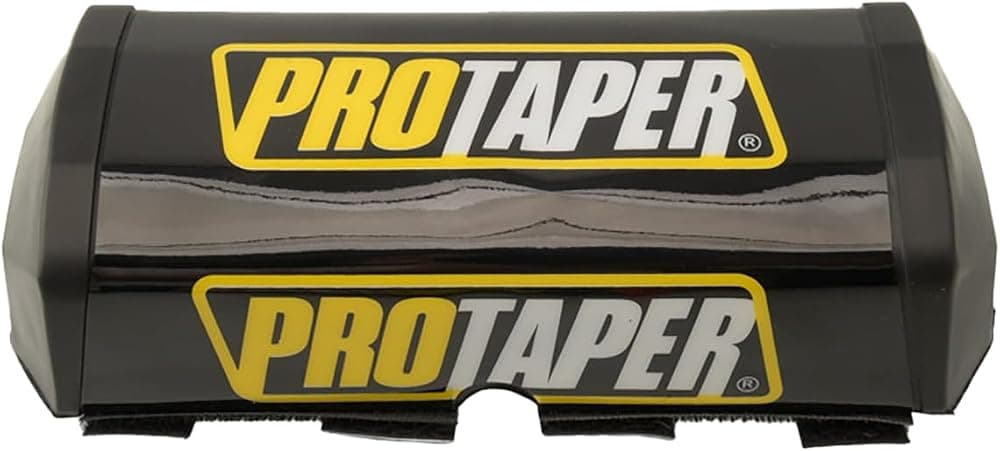 Almohadilla para manillar de motocicleta Triange Universal Powerspor Almohadilla de esponja para el pecho para ATV Dirt Pit Bike Compatible con Motorcross UTV (Negro Amarillo)