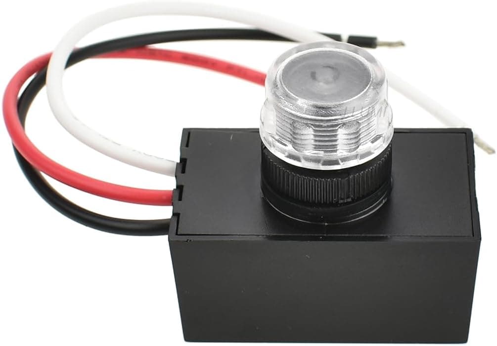 YCA1030 Sensor de anochecer a amanecer, sensor de fotocélula postocular cableado para luces exteriores, interruptor de control automático de luz, listado UL